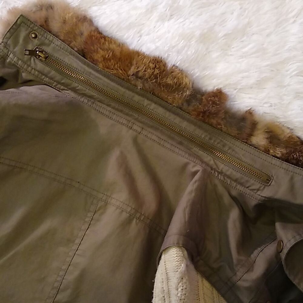 🫰🏼Dover AKA NY Army Jacket With Detachable Fur Y2K Penny Lane - Picture 8 of 8